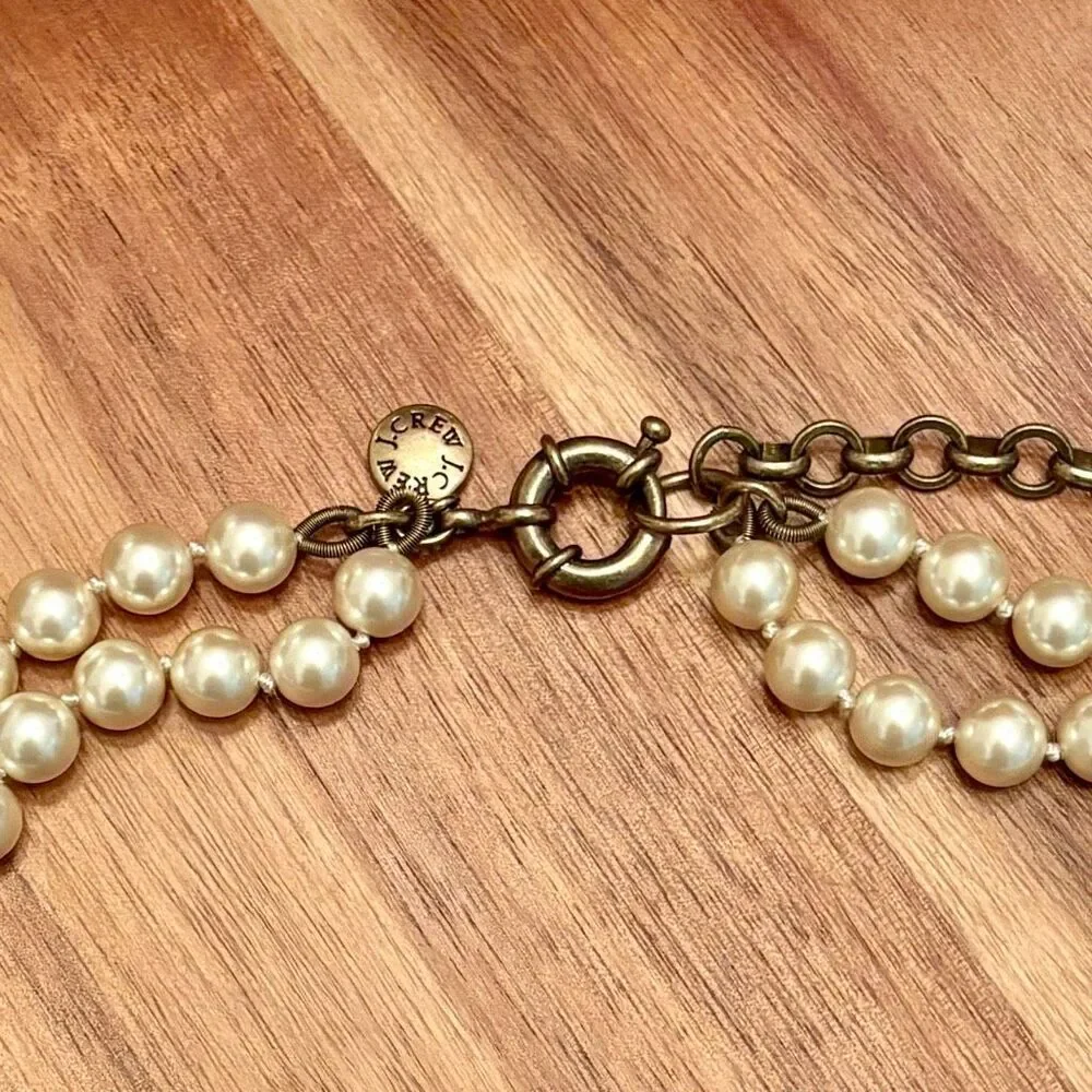 J.Crew | Ornate Pearl Statement Necklace | 18” Adjustable